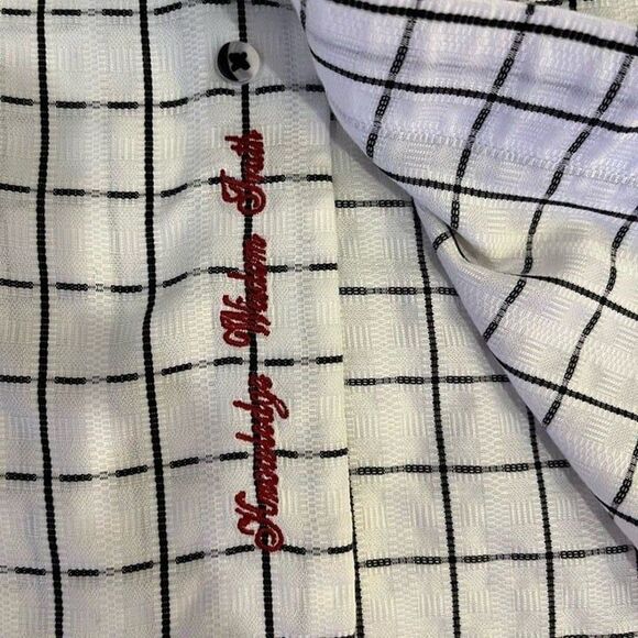 Robert Graham Full Chest Embroidery White Black Check Button Down size XXXL 3XL - Picture 9 of 12